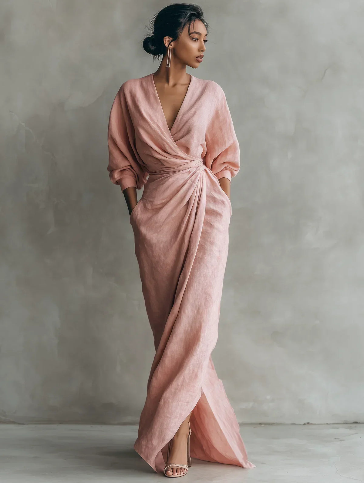 Ashley Maxi Dress with V-Neck
