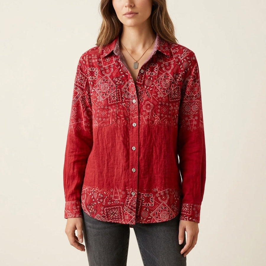 Rebecca | Bohemian Pattern Vintage Blouse