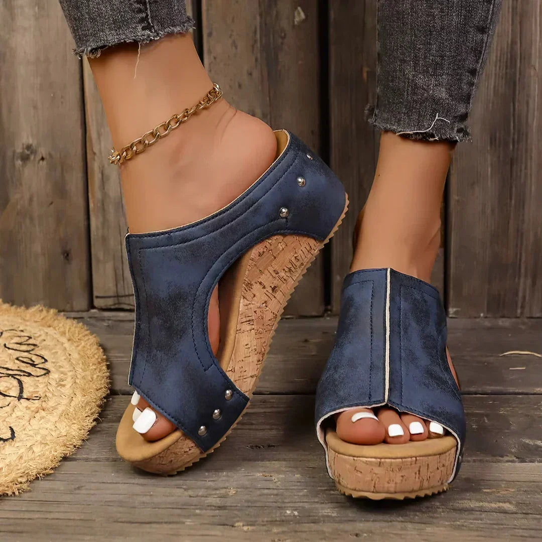 Quinley | Women's Wedge Sandals With Cork Platform